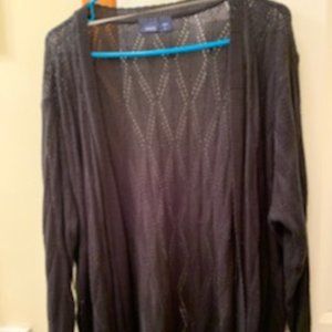 Log sleeve open sweater